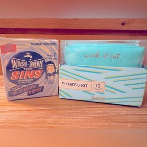 NWT Fitness Kit & Funny Wash Away Sins Kit